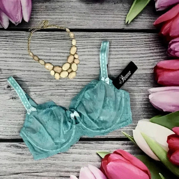 42C Paramour 115005 Captivate Underwire Bra Aquarelle NWT - Picture 6 of 12